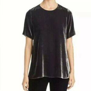 Anthropologie Kyla Seo Velvet Velour Short Sleeve Crewneck Size Medium Top